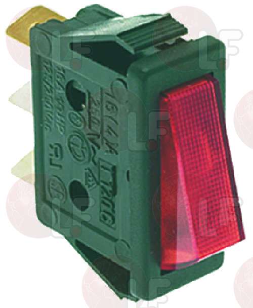 RED+SINGLE-POLE+SWITCH+16A+250V