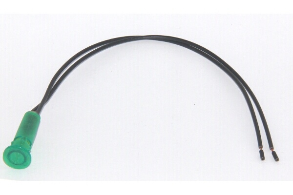 8036879-SIGNALLEUCHTE GRÜN V220 ø 10mm mit Kabel 200mm