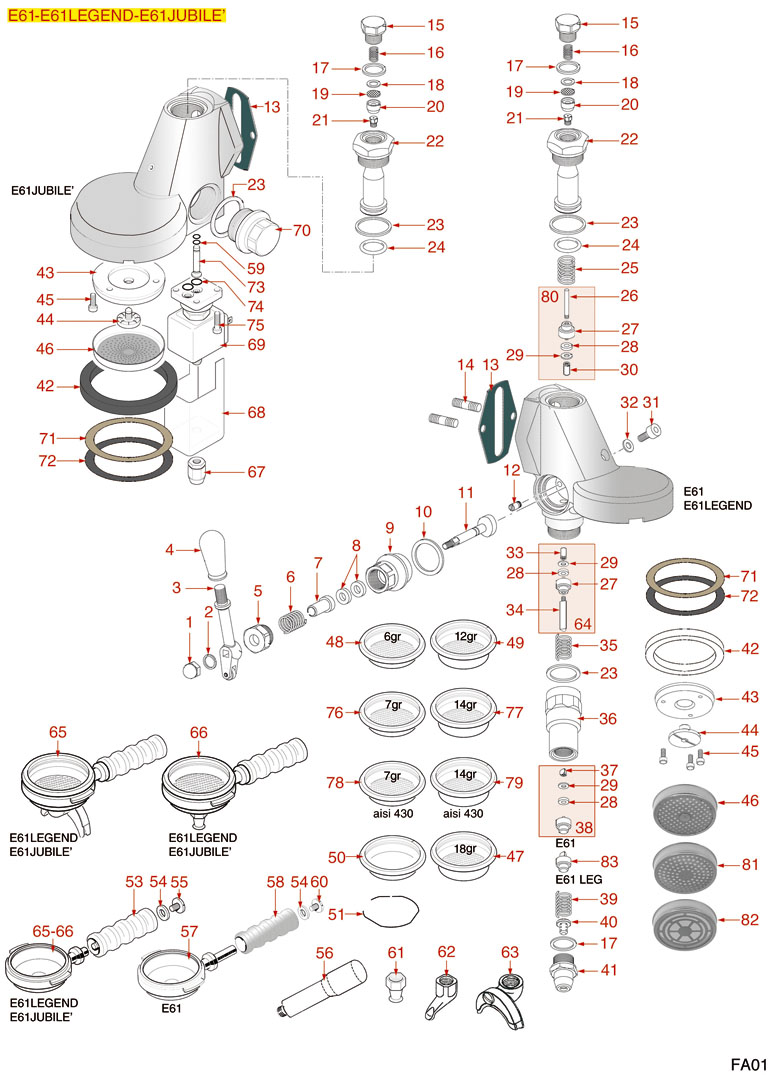 FAEMA E61 LEGEND JUBILE BR�HGRUPPE E 61