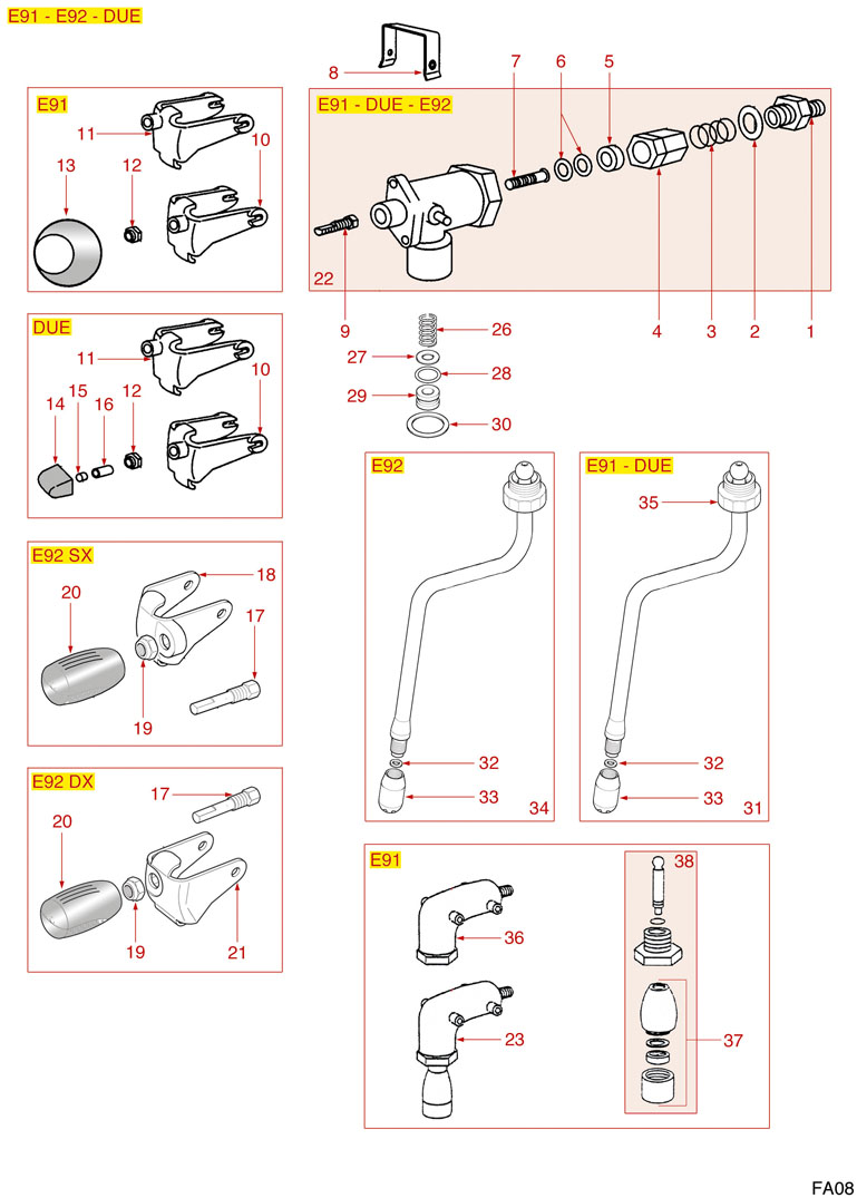8038743-FAEMA WASSERHAHN-DAMPFHAHN E91-E92-DUE