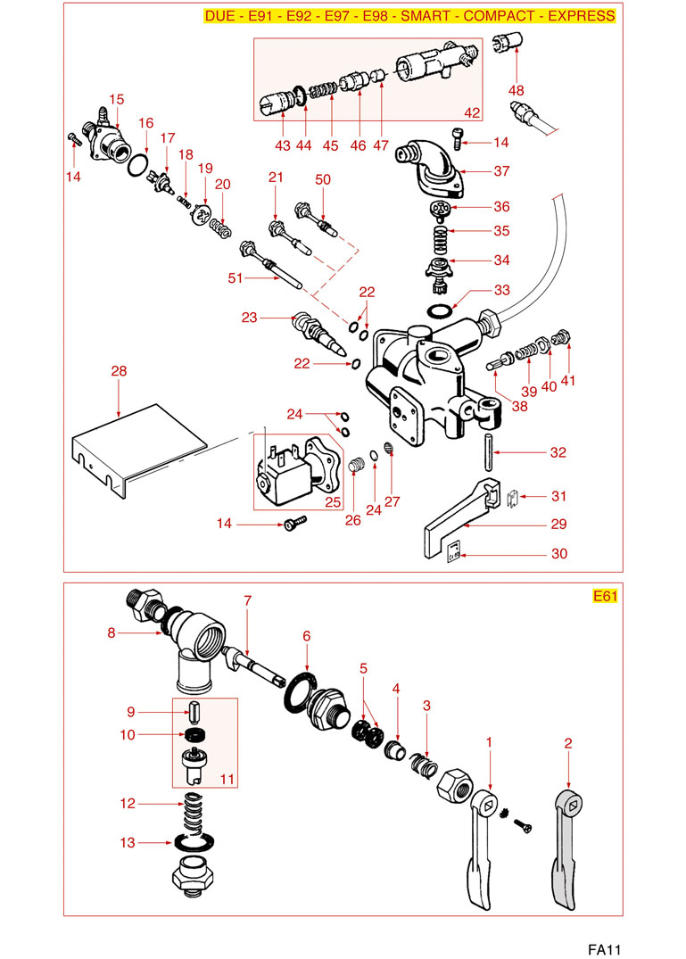 8038746-FAEMA WASSEREINLAUFHAHN E61-DUE-E91-E98