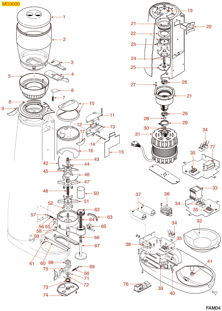 8057280-FAM04 DOSIERMAHLWERK MD3000