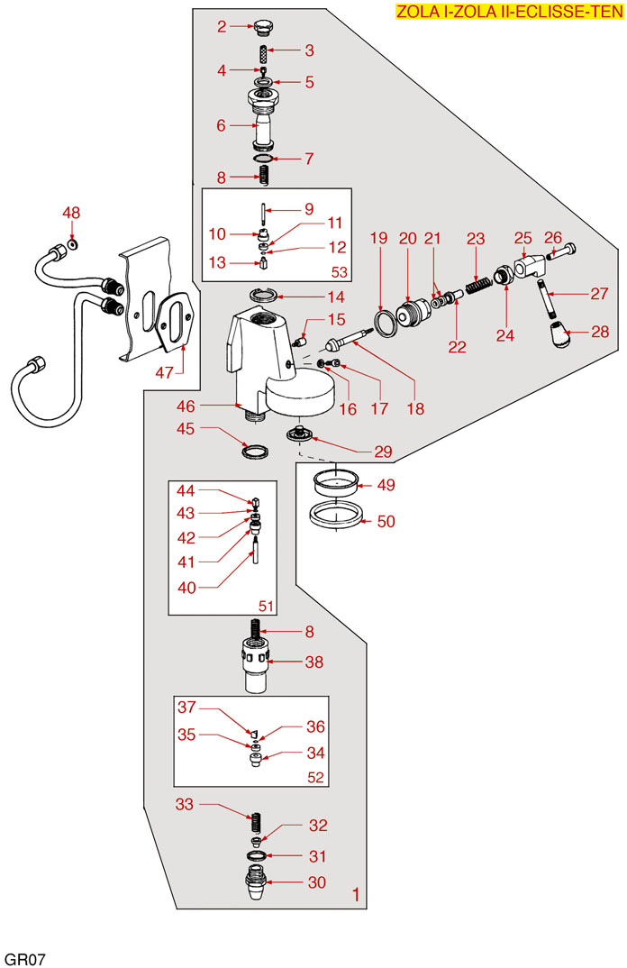 8057341-GRIMAC ZOLA I-ZOLA II-ECLISSE-TEN KAFFEEGRUPPE MANUELL