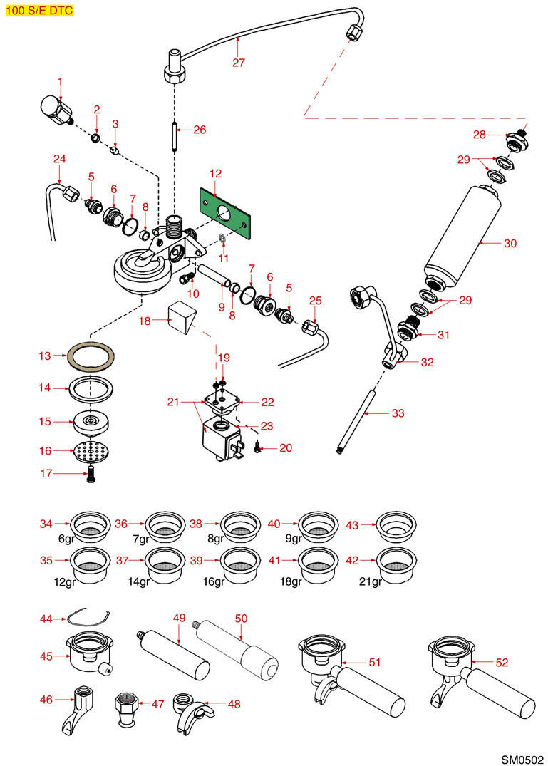 8057440-LA SAN MARCO GRUPPE KAFFEEAUSGABE 100 SE DTC