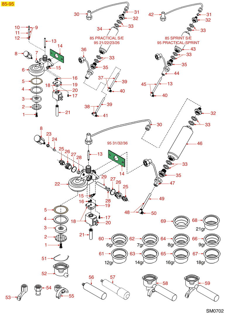 8057442-LA SAN MARCO GRUPPE KAFFEEAUSGABE 85-95