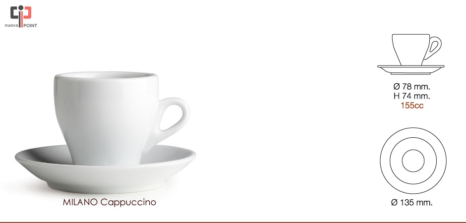 CAPPUCCINOTASSE+MILANO+INKL.+UNTERTELLER