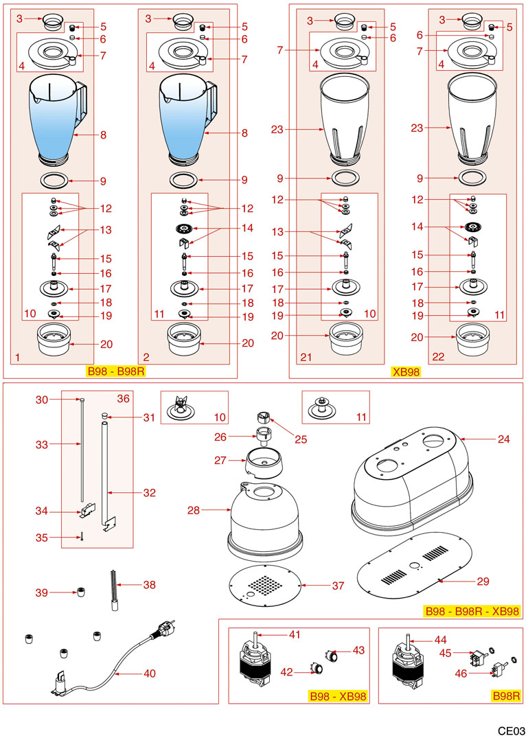 8062573-CEADO MIXER B98-B98R-XB98