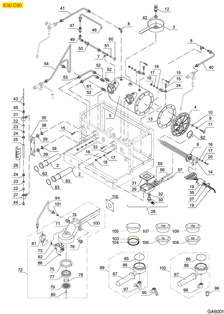 8062615-GAGGIA - E90-D90 GRUPPE BOILER NIVEAU