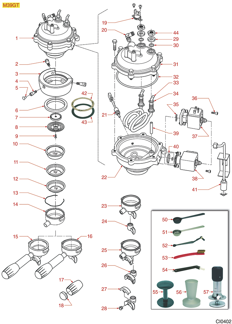 8062811-CIMBALI - KAFFEAUSGABEGRUPPE M39GT