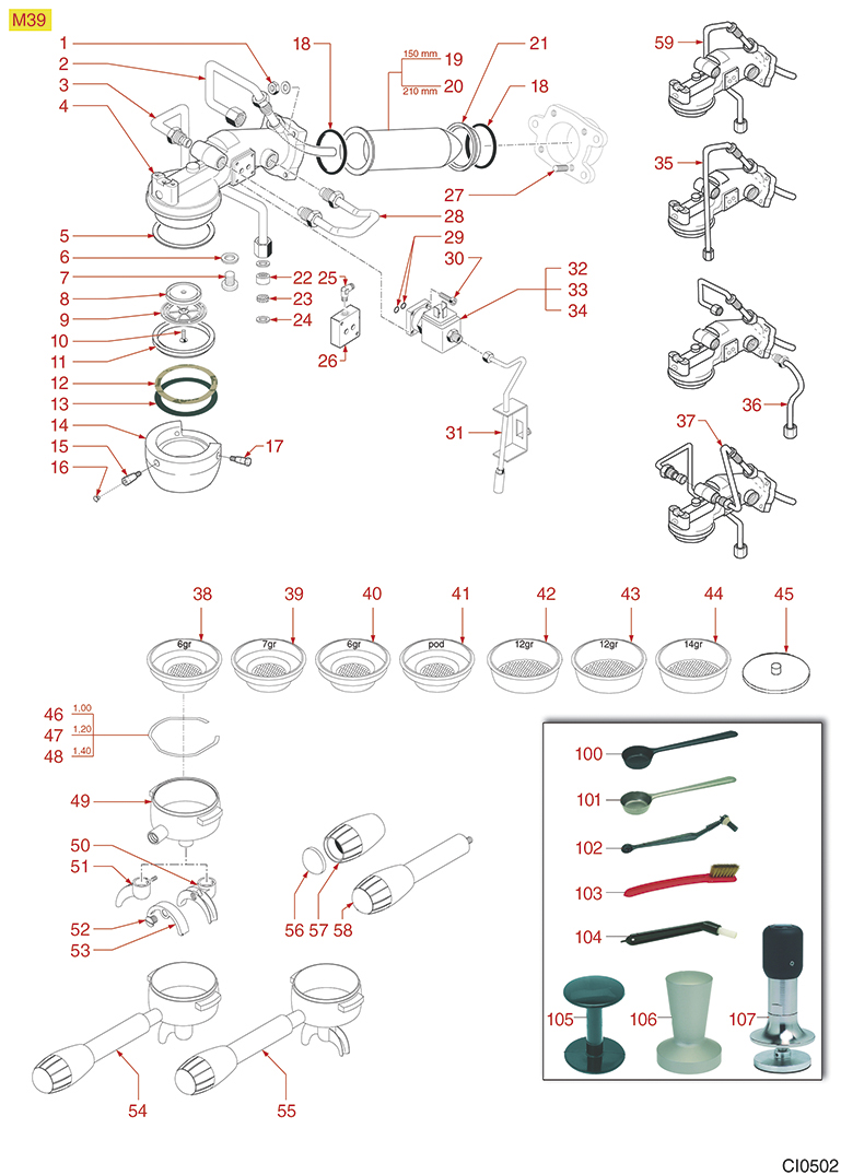 8062824-CIMBALI - KAFFEAUSGABEGRUPPE M39