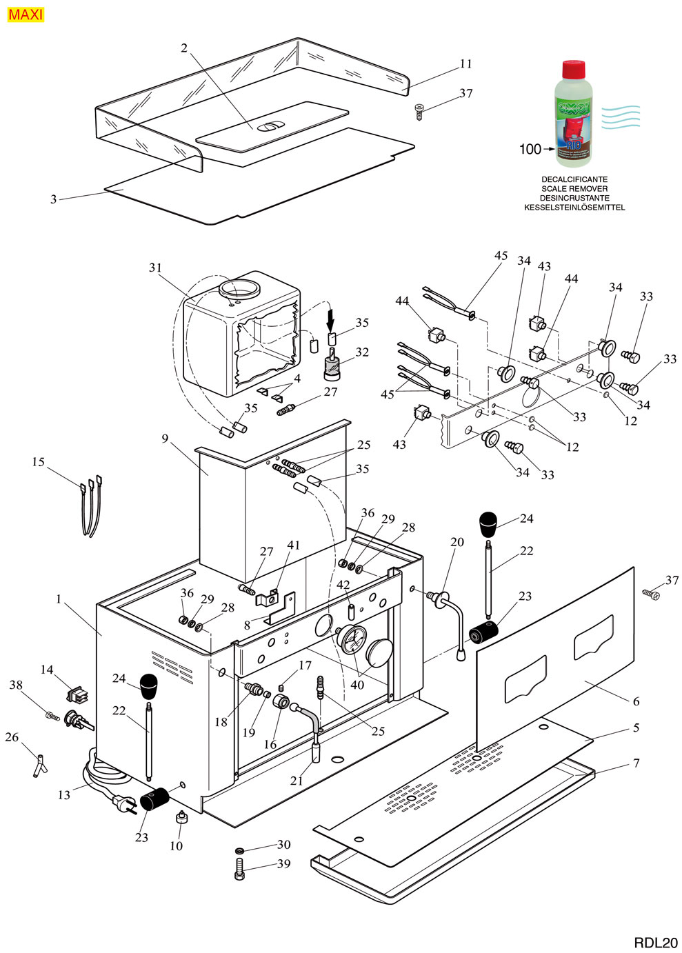 8064677-RDL - KAFFEEPADMASCHINE MAXI GEHÄUSE