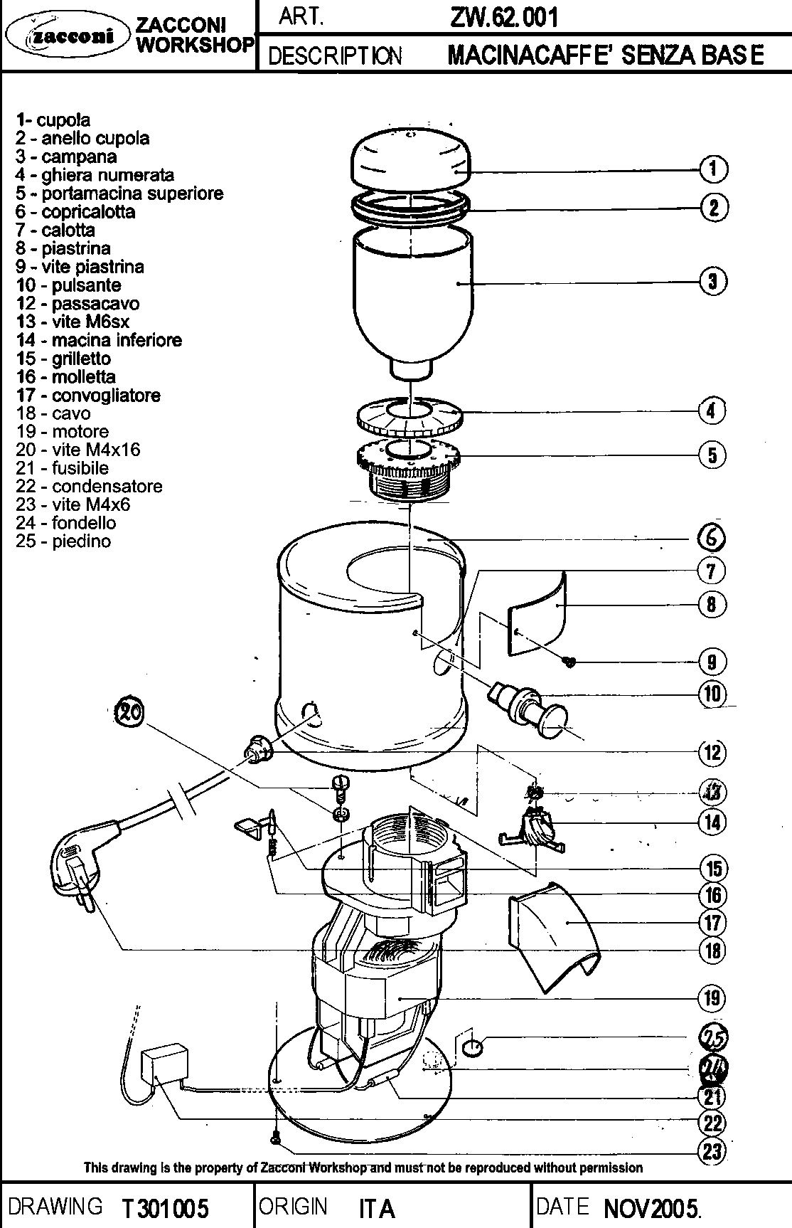 ZACCONI KAFFEEMÜHLE OHNE FUSS