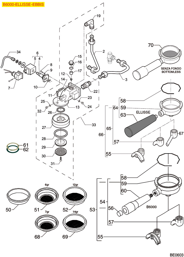 BEZZERA Auslaufgruppe B6000 - ELLISSE - 